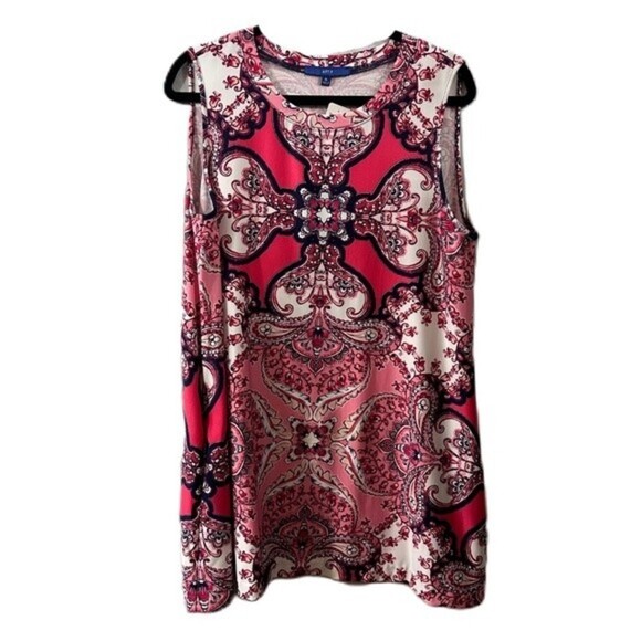 APT 9. Short Sleeve Paisley Geometric Print Size‎ XL Pocket Dress - Picture 1 of 5